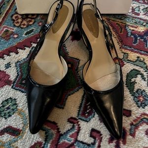 COPY - Women’s Liz Claiborne Libra leather & patent sling back heels